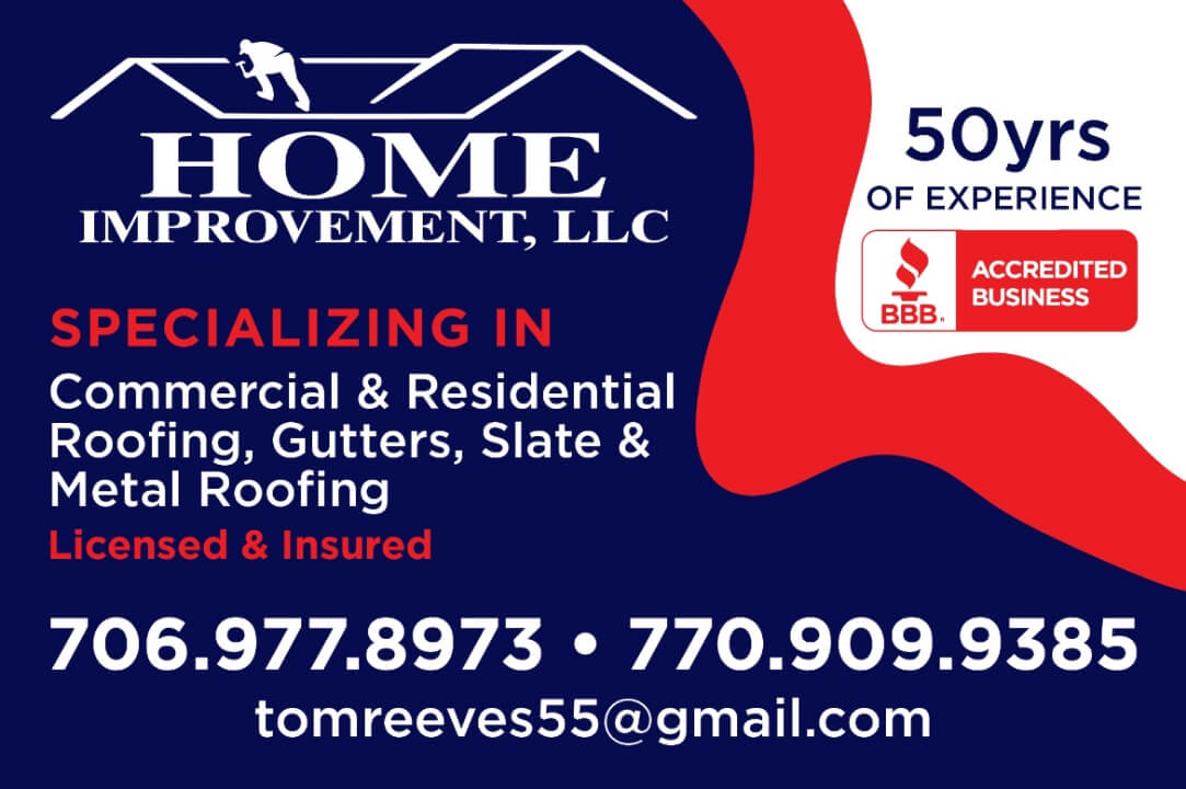 T Reeves Roofing and Home Improvement Business Card